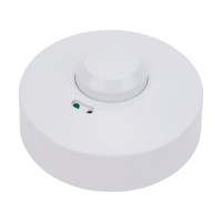 Датчик движения TDM ELECTRIC ДДМ-03П 5,8ГГц, 1200Вт, 10-720с, 1-8м, 3+лк, 180 сбоку+360 сверху гр, IP33 SQ0324-0028