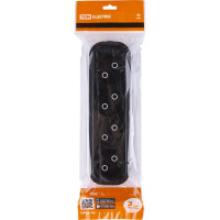 Розеточная колодка TDM ELECTRIC 4 гнезда 2П б/з 10А 250В черная SQ1806-0111