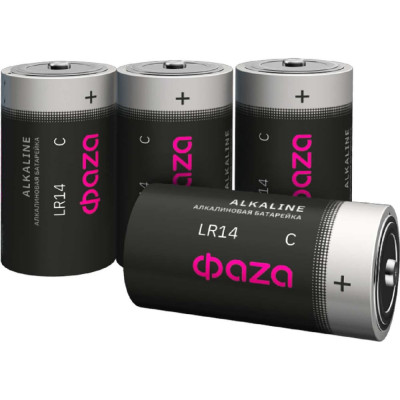 Элемент питания ФАZА алкалиновый C/LR14 1.5В Alkaline Pack-4 (пленка 4шт) 5033160