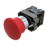 Кнопка Грибок без подсветки XB2-BС45 красный 1NO 1NC ANDELI артикул ADL10-067