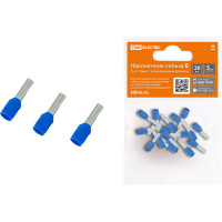 Наконечник-гильза TDM ELECTRIC Е2508 2,5мм2 с изолированным фланцем 20шт SQ0568-0041