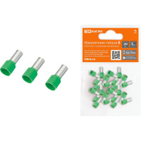 Наконечники для проводов обжимные гильза Е6018 6мм2 с изолированным фланцем (упаковка/20 штук) TDM ELECTRIC SQ0568-0044