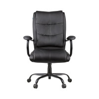 Кресло руководителя Helmi HL-ES02 Extra Strong повышенной прочности, экокожа черная, до 200 кг 274821