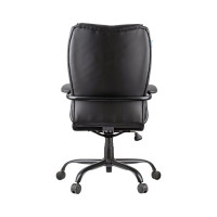 Кресло руководителя Helmi HL-ES02 Extra Strong повышенной прочности, экокожа черная, до 200 кг 274821