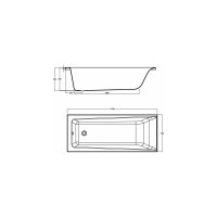 Прямоугольная ванна Cersanit LORENA 170x70 63323