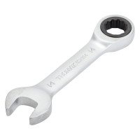 Гаечный ключ Thorvik CSRW14 комбинированный трещоточный короткий, 14 мм 53523