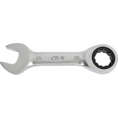 Гаечный ключ Thorvik CSRW16 комбинированный трещоточный короткий, 16 мм 53525