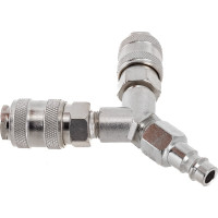 Разветвитель пневматический на 2 выхода Y-образный со штуцером Pegas pneumatic 3303