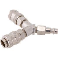 Разветвитель пневматический на 2 выхода Y-образный со штуцером Pegas pneumatic 3303