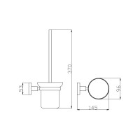 Щётка для унитаза RavSlezak с настенным держателем, стеклянный стакан COA0500