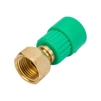 Муфта с накидной гайкой Blue Ocean с внутренней резьбой, 20х1/2, полипропиленовая, зеленая PPRF/CA-FTNB G