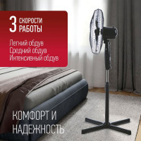 Вентилятор Energy ELEGANCE EN-1624, с пультом, 16 дюйм, черный 100109