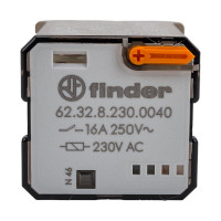 Силовое реле Finder 2 перекидных контакта 16А, 230В AC, 623282300040