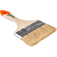 Кисть HEADMAN малярная плоская "Бейсик" натуральная щетина 4 д. 100мм 682-007