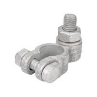 Клемма для аккумулятора General Technologies "+" Тип EURO под болт с гайкой /латунь/ GT-M060002P