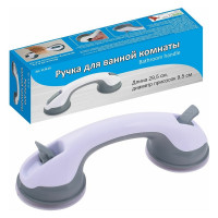 Ручка для ванной комнаты МУЛЬТИДОМ L 29,5 см, D присосок 9,5 см VL34-49