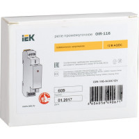 Промежуточное реле IEK OIR 1 контакт 16А 12В AC/DC OIR-116-ACDC12V