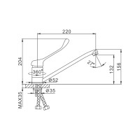 Медицинский смеситель FRAP F4254 512205