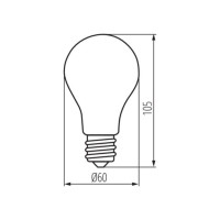 Светодиодная филаментая лампочка KANLUX XLED A60 8W 2700К WW-M Е27/ 29612
