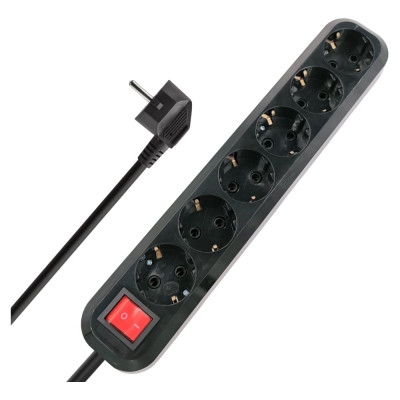Сетевой фильтр 5bites 3 м, 6 розеток, 16A, черный SP6B-330