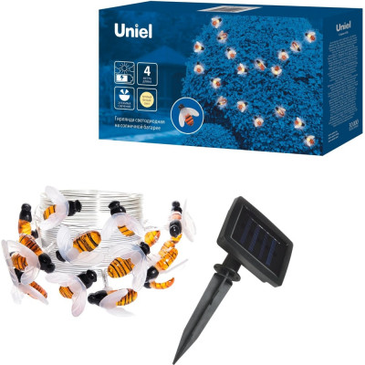 Садовая гирлянда на солнечной батарее Uniel, Пчелки, USL-S-127/PT4000, BEES, UL-00004280