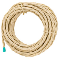 Трехжильный провод Interior Electric ПВХ в полиэфирной оплетке, сечение 3*2,5 цвет слоновая кость 10 м. ПРВ3.25.03.10.СЛ