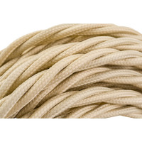 Трехжильный провод Interior Electric ПВХ в полиэфирной оплетке, сечение 3*2,5 цвет слоновая кость 10 м. ПРВ3.25.03.10.СЛ