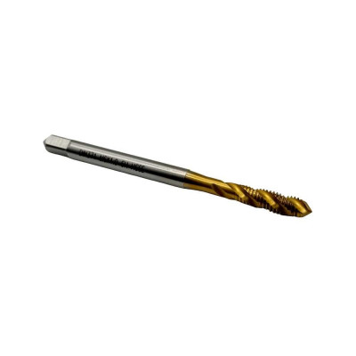 Машинно-ручной метчик TORNERI М 6х1 HSSE 6H DIN371 TiN с винтовой канавкой для глухих отверстий 036389