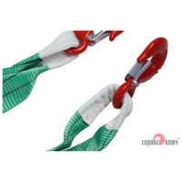 Ленточный усиленный трос СЕРВИС КЛЮЧ 10 т, в пакете 19010