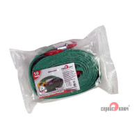 Ленточный усиленный трос СЕРВИС КЛЮЧ 10 т, в пакете 19010