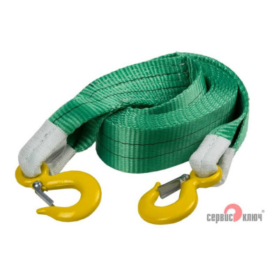 Ленточный супер усиленный трос 8 т в пакете СЕРВИС КЛЮЧ 19008