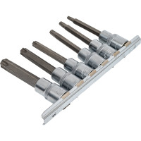 Набор головок-бит разнопрофильных Spline-Torx на планке (6 шт; 1/2") Forsage F-40918L(46632)