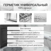 Монтажный клей DONEWELL FIX-n-DECOR на акриловой основе, морозостойкий, белый, 260 мл новинка DBK-301