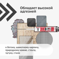 Силикатный герметик для каминов и печей KUDO 1200С черный 280 мл KSK-702