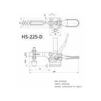 Зажим с горизонтальной рукоятью HS CLAMP HS-225-D