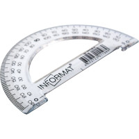 Транспортир INFORMAT 180 гр, 10 см, пластик, прозрачный ТРПТ180-10