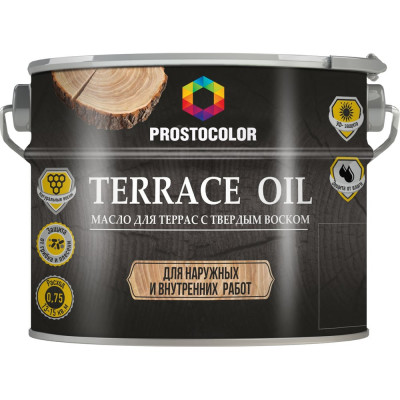 Масло ПРОСТОКОЛОР Prostocolor для террас бесцветный, 2,2л, 101115