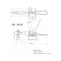 Зажим с горизонтальной рукоятью HS CLAMP HS-201-B