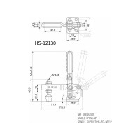 Зажим с вертикальной рукоятью HS CLAMP HS-12130