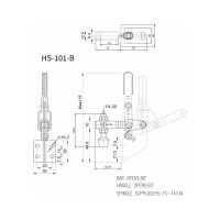 Зажим с вертикальной рукоятью HS CLAMP HS-101-A
