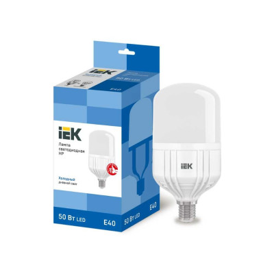 Светодиодная лампа IEK HP, 230В, E40, 6500К, 50Вт LLE-HP-50-230-65-E40