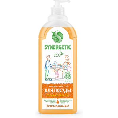 Средство для мытья посуды SYNERGETIC СОЧНЫЙ АПЕЛЬСИН флакон-дозатор, 1 л 4623722258328 103105/8