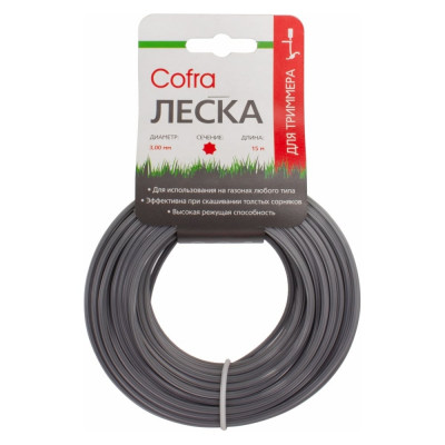 Леска для триммера (3.0 мм; семиугольник; 15 м) COFRA LTC-3.0HP-15