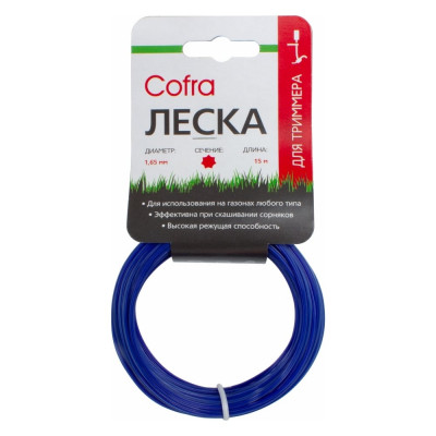 Леска для триммера (1.65 мм; семиугольник; 15 м) COFRA LTC-1.65HP-15