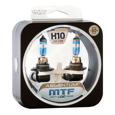 Галогеновая лампа MTF Light Argentum+80% H10, 12В, 42Вт 55046 H8A1210