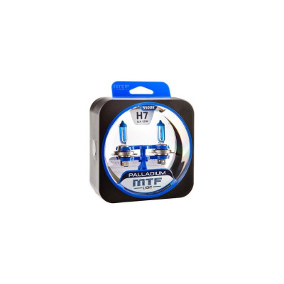 Галогеновая лампа MTF Light Palladium H7, 12В, 55Вт, 1500 лм, 5500К 40824 HPA1207