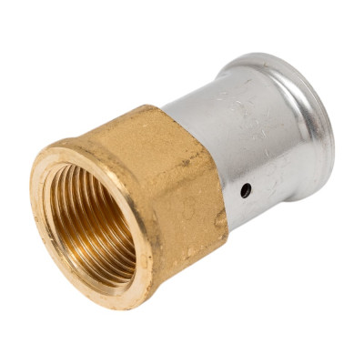 Муфта HENCO накидная гайка, плоское уплотнение, латунь пресс, 26x3/4" 26P-26Z05