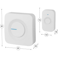 Электрический бытовой дверной звонок Elektrostandard DBQ23M WL 52M IP44 белый a045578