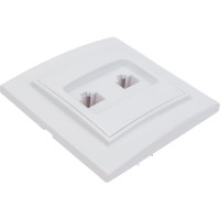 Розетка EKF Минск, RJ-45, 2-местная, СП, белая ERK02-035-10