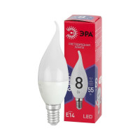 Светодиодная лампа ЭРА LED BXS8W865E14 R, свеча на ветру, 8 Вт, холодный, E14 Б0045345